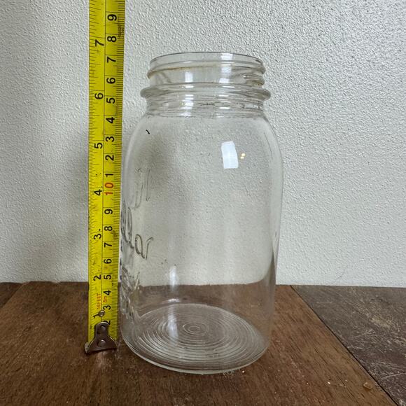 Rare Vintage Kinsella 1874 TRUE MASON Clear Glass Canning Jar Quart Size - Picture 9 of 9